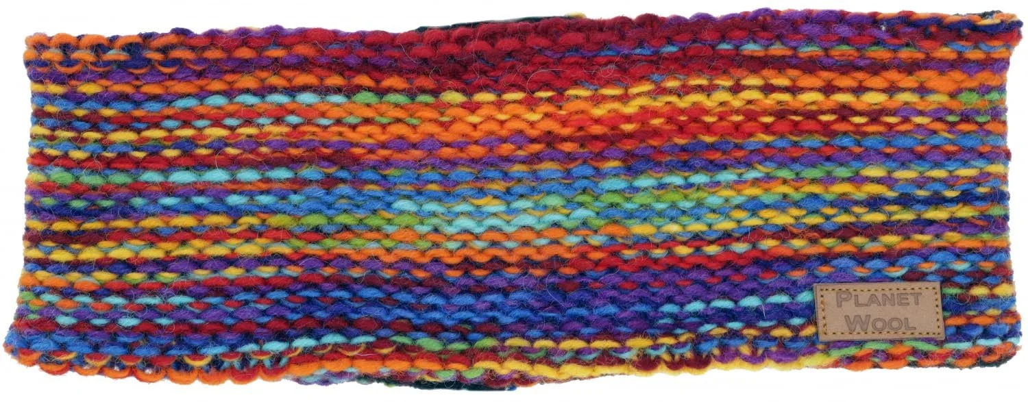 Пов'язка на голову в'язана GURU SHOP Вовна з Непалу в смужку, фото №3