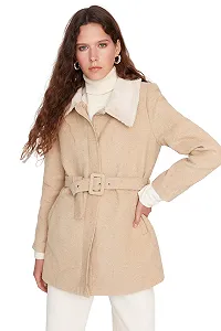 Пальто TRENDYOL Базовое Однотонное synthetic.ua - Фото 1