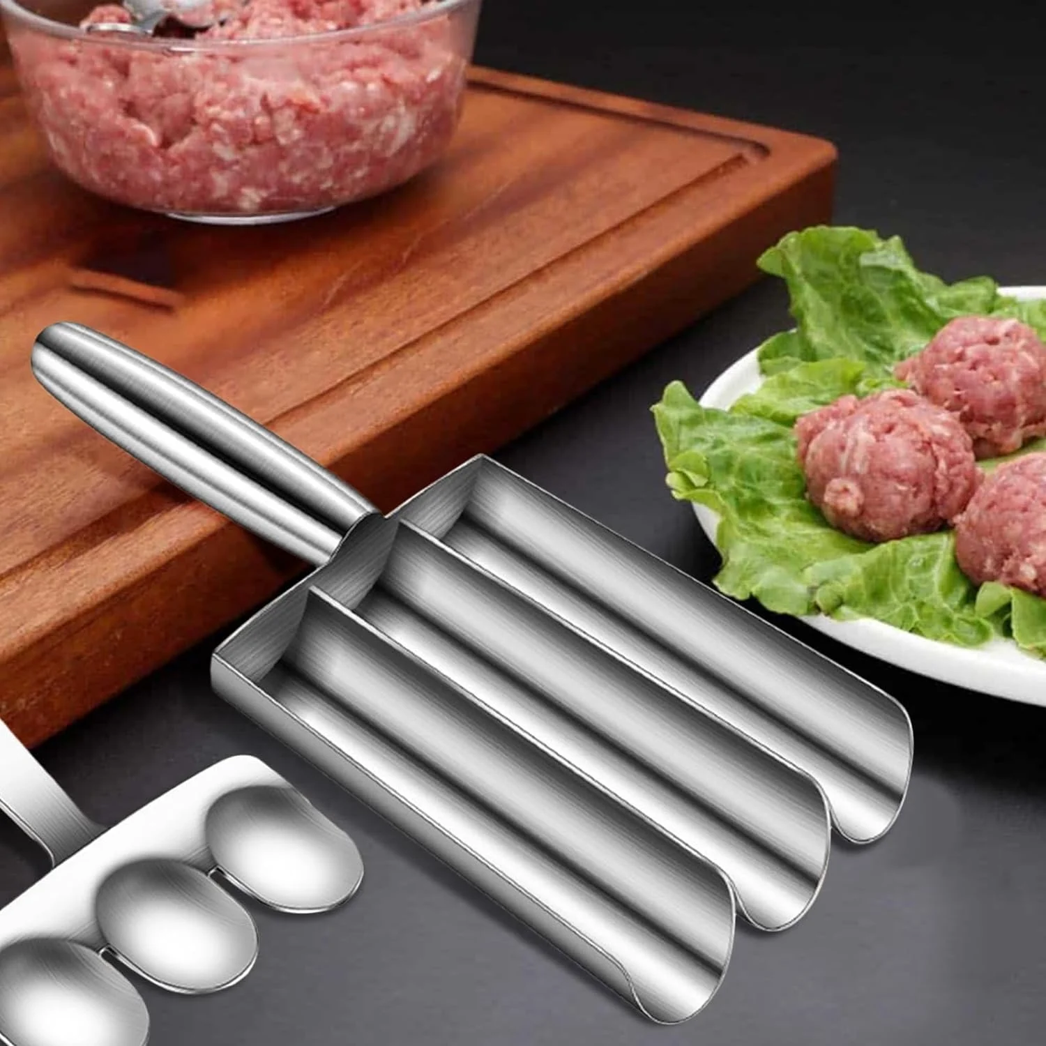 Форма для фрикаделек Meatball Shovel Maker из нержавеющей стали, фото №5 Форма для фрикаделек Meatball Shovel Maker из нержавеющей стали, фото №5