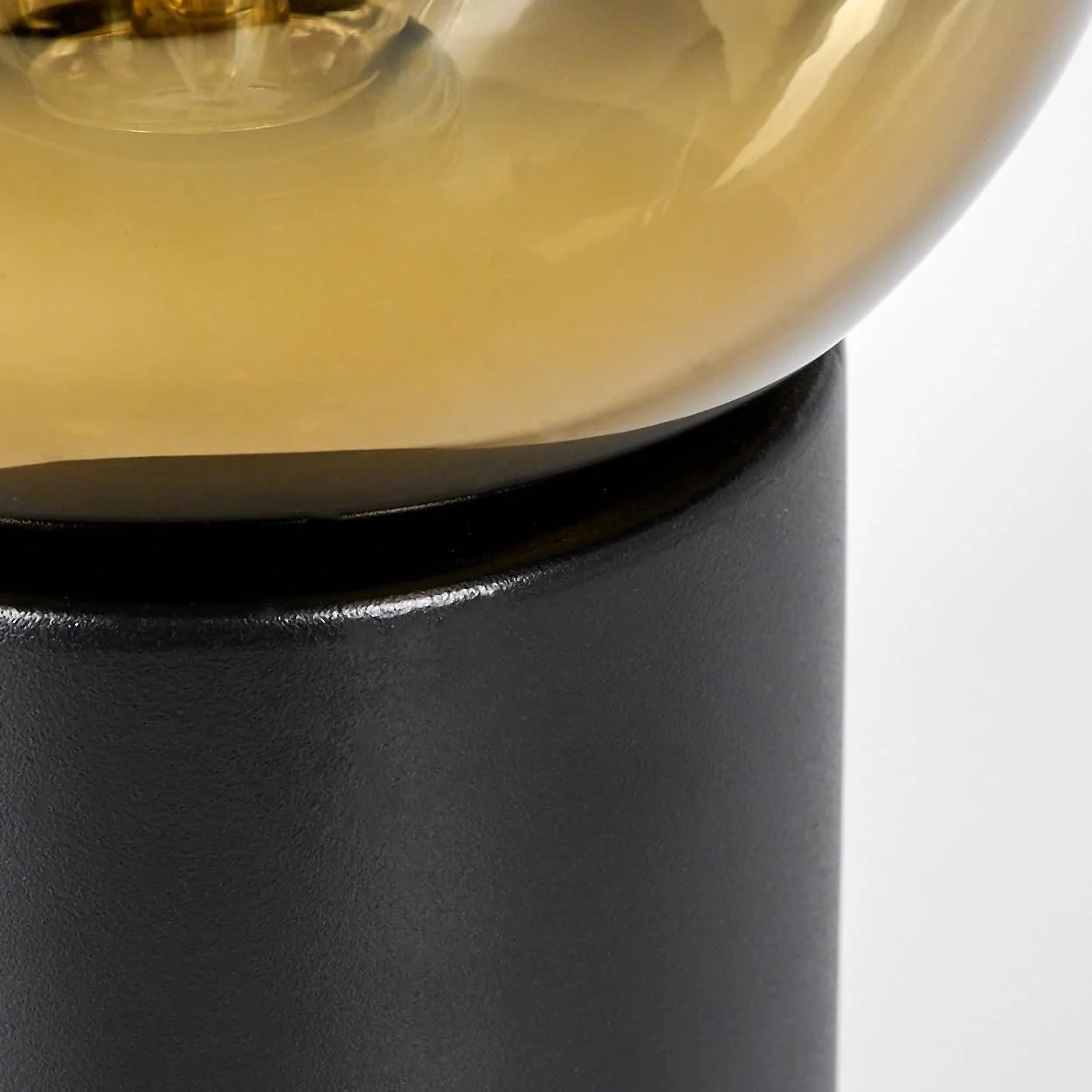 Настільна лампа HOFSTEIN Koyoto Метал/Скло E27 15 см Black/Gold/Clear, фото №6