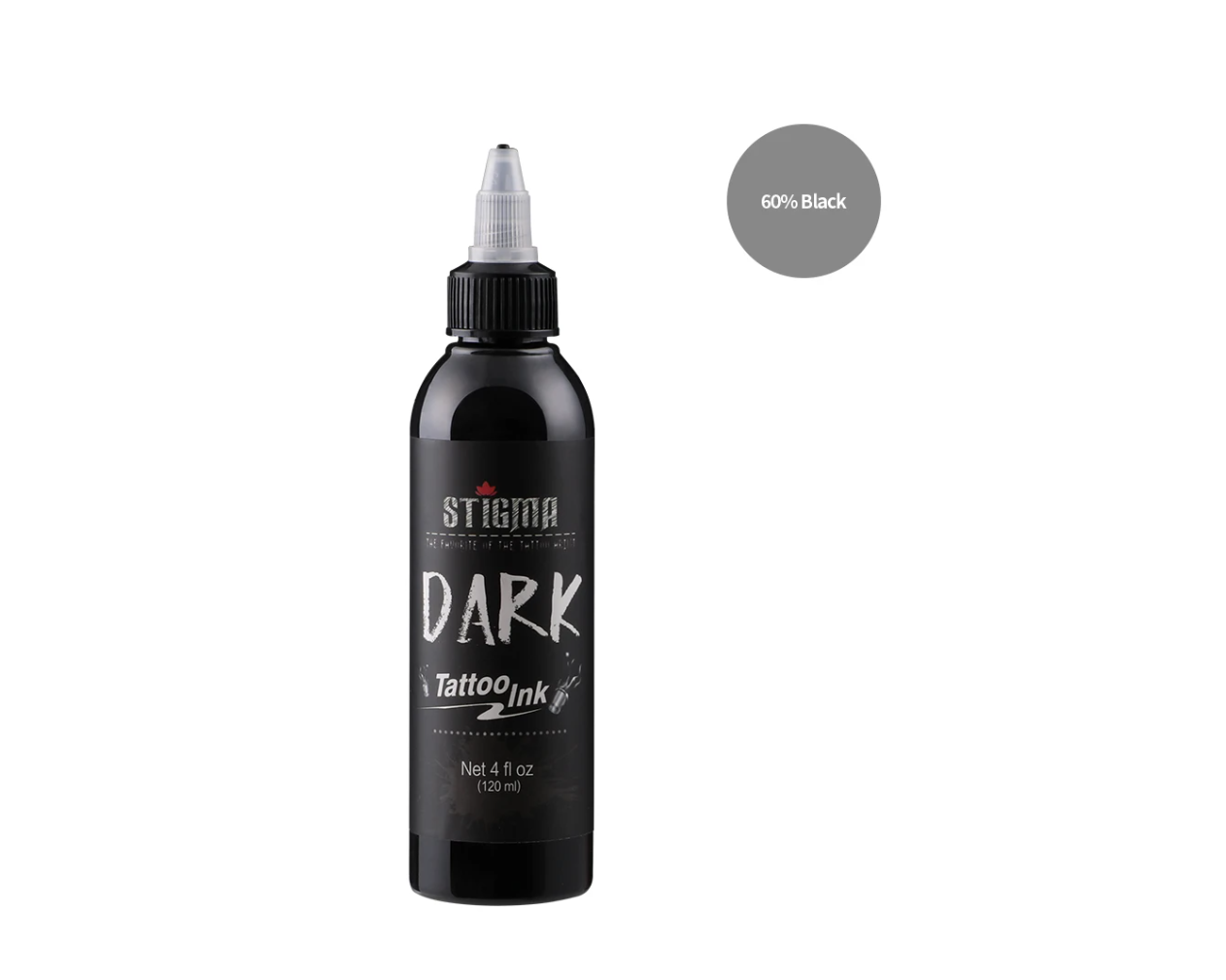 Краска черная Tattoo Ink Stigma Dark Black для тату мастера пигмент татуировок 120 ml, фото №1