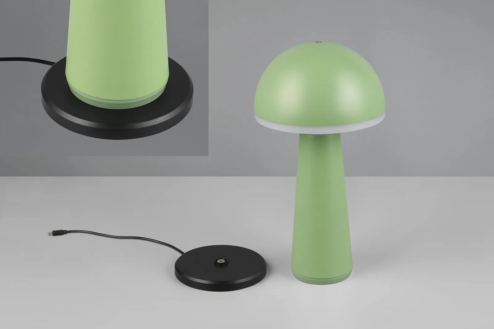 Настільна лампа Reality Leuchten Fungo R57716149 LED Outdoor Battery 2 Вт Dimmable, фісташковий зелений, фото №3