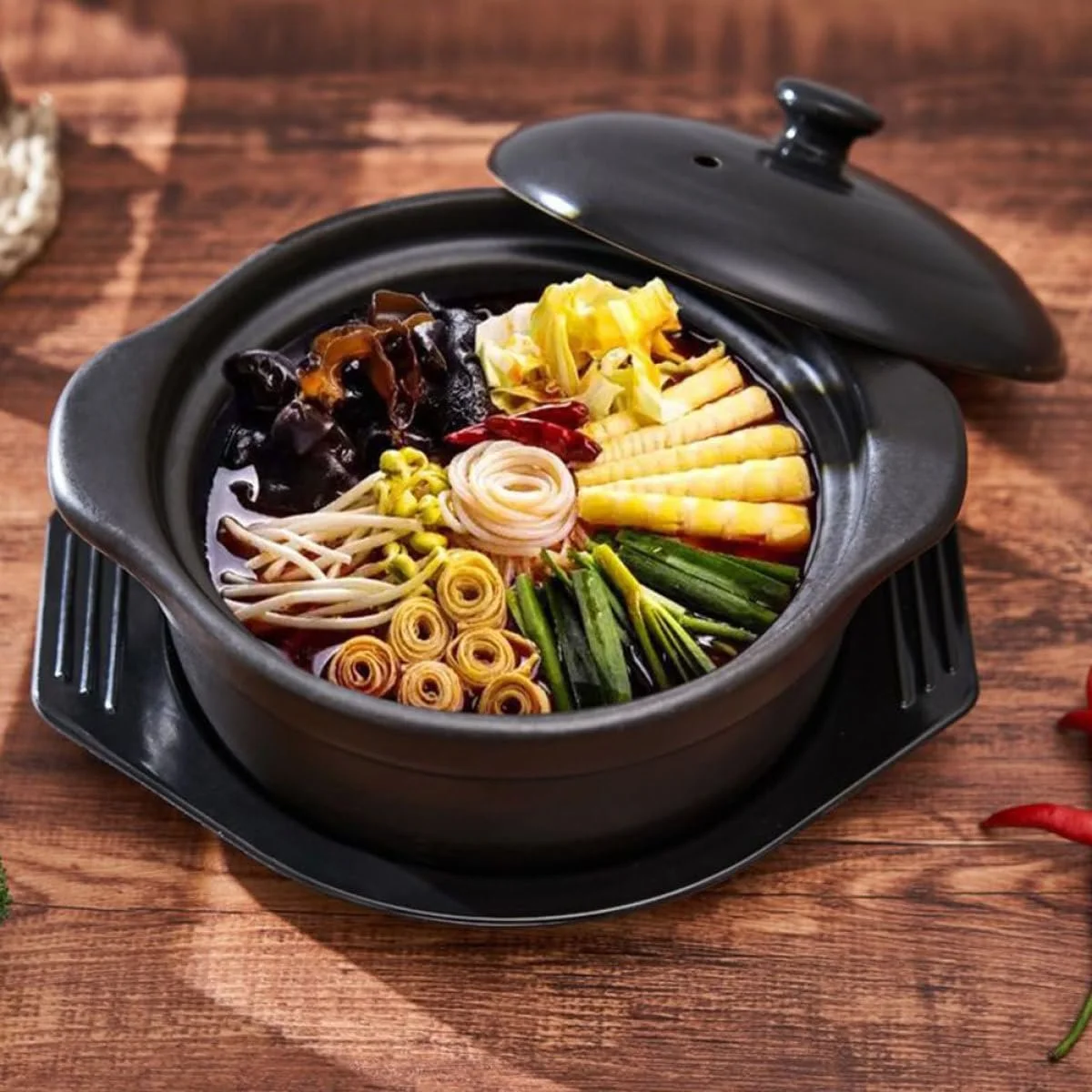 Каструля Veemoon 126L з кришкою антипригарна термостійка, фото №6 Каструля Veemoon 126L з кришкою антипригарна термостійка, фото №6