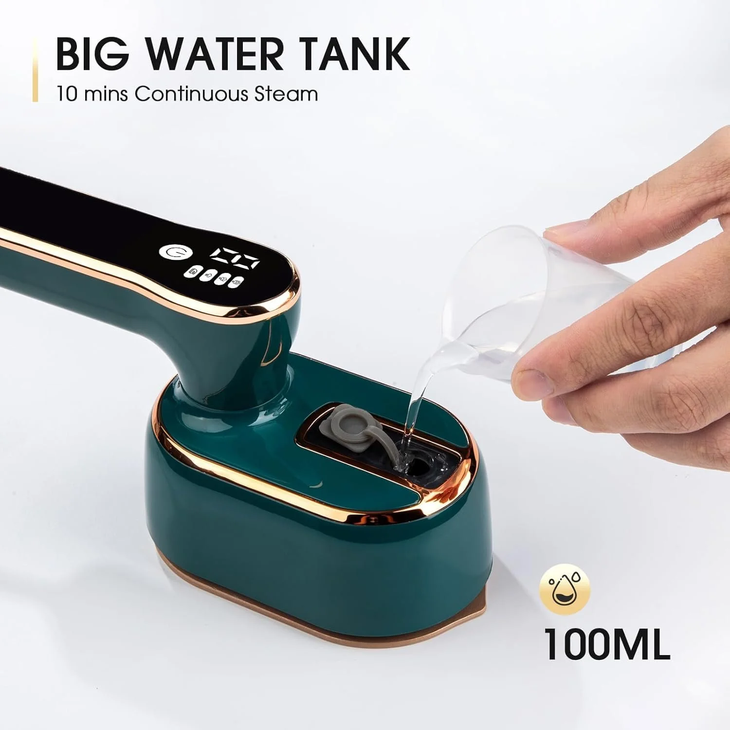 Міні-парова праска 1000 W 15s 100 ml Зелений, фото №5