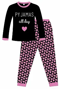 Піжама Cool Pyjamas Heart Рожевий, Чорний - Фото 1