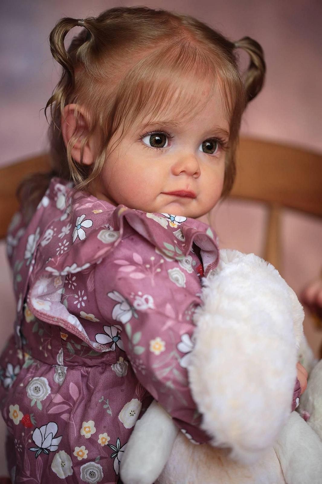 Кукла Anano Reborn Baby Girl 60 см Реалистичная силиконовая девочка с голубыми глазами, фото №5
