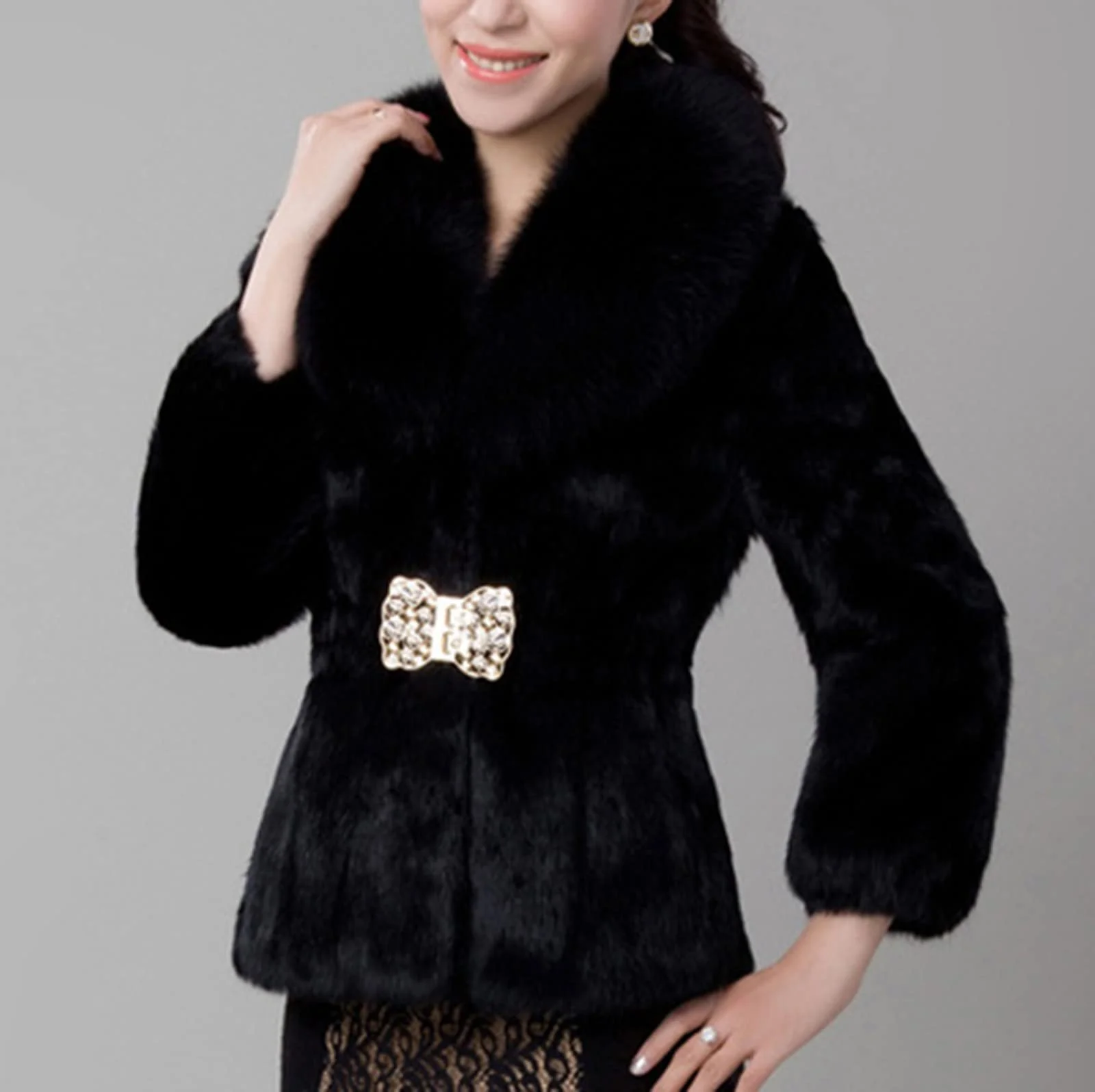 Шуба Raopuzi З штучного хутра Жіноча, фото №4