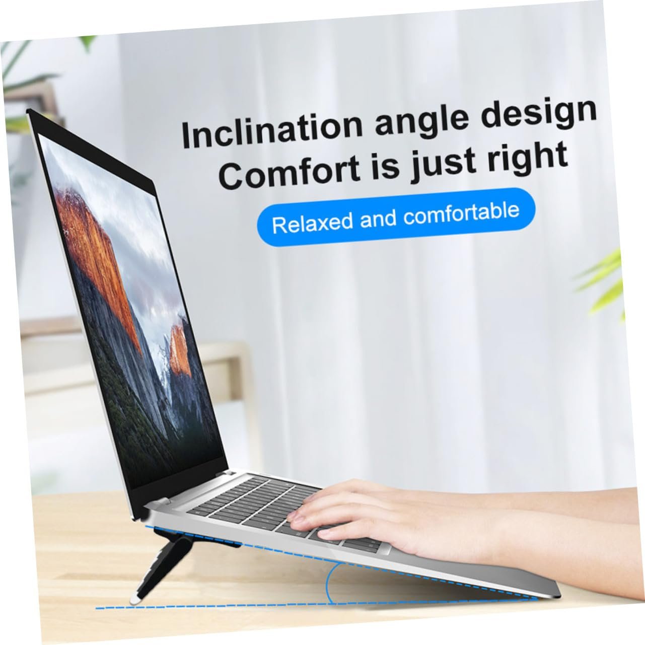 Подставка для ноутбука Портативная Маленькая 2 шт. Прочная Материал Складная Охлаждение Нескользящий дизайн, фото №3