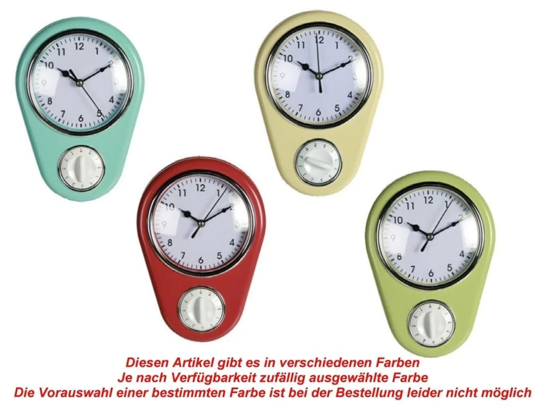 Настінний годинник з таймером 50s Retro Vintage Kitchen Style Кухонний, фото №5