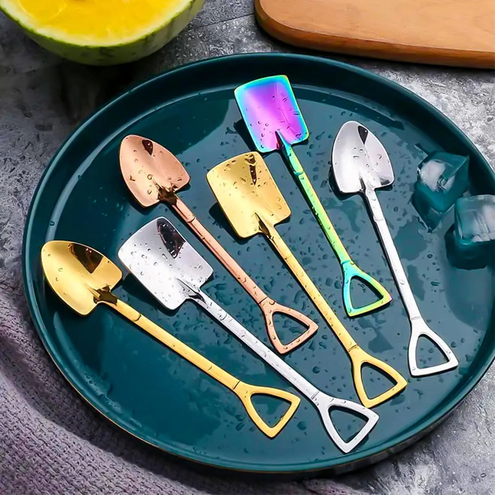 Ложка Spade Spade з нержавіючої сталі Набір 32 шт Різні форми Чотири кольори, фото №7 Ложка Spade Spade з нержавіючої сталі Набір 32 шт Різні форми Чотири кольори, фото №7