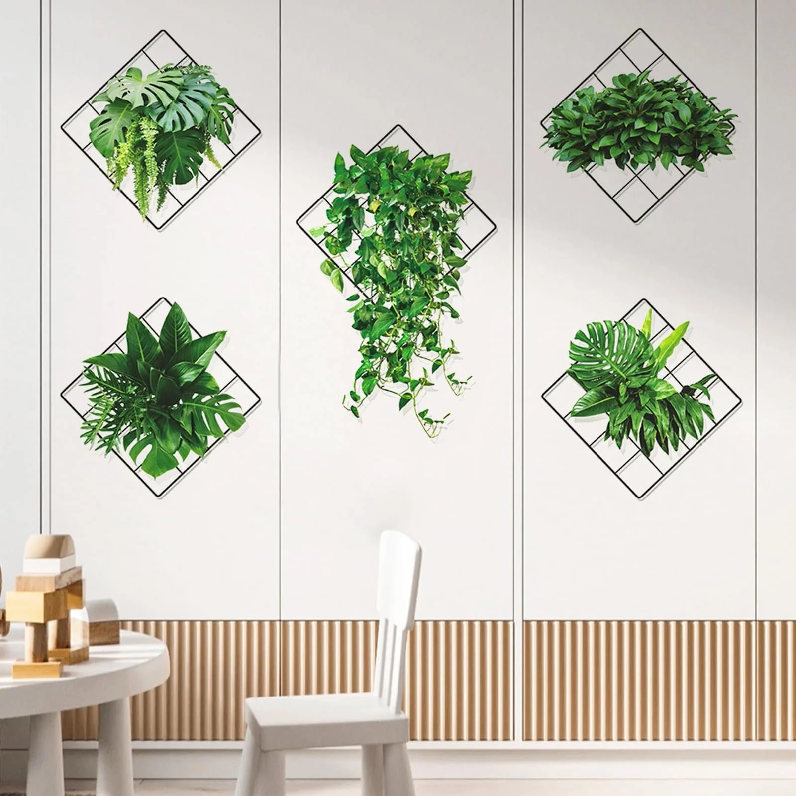 Наклейка на стіну 3D Green Plants Зелене листя плюща 5 стилів, фото №6