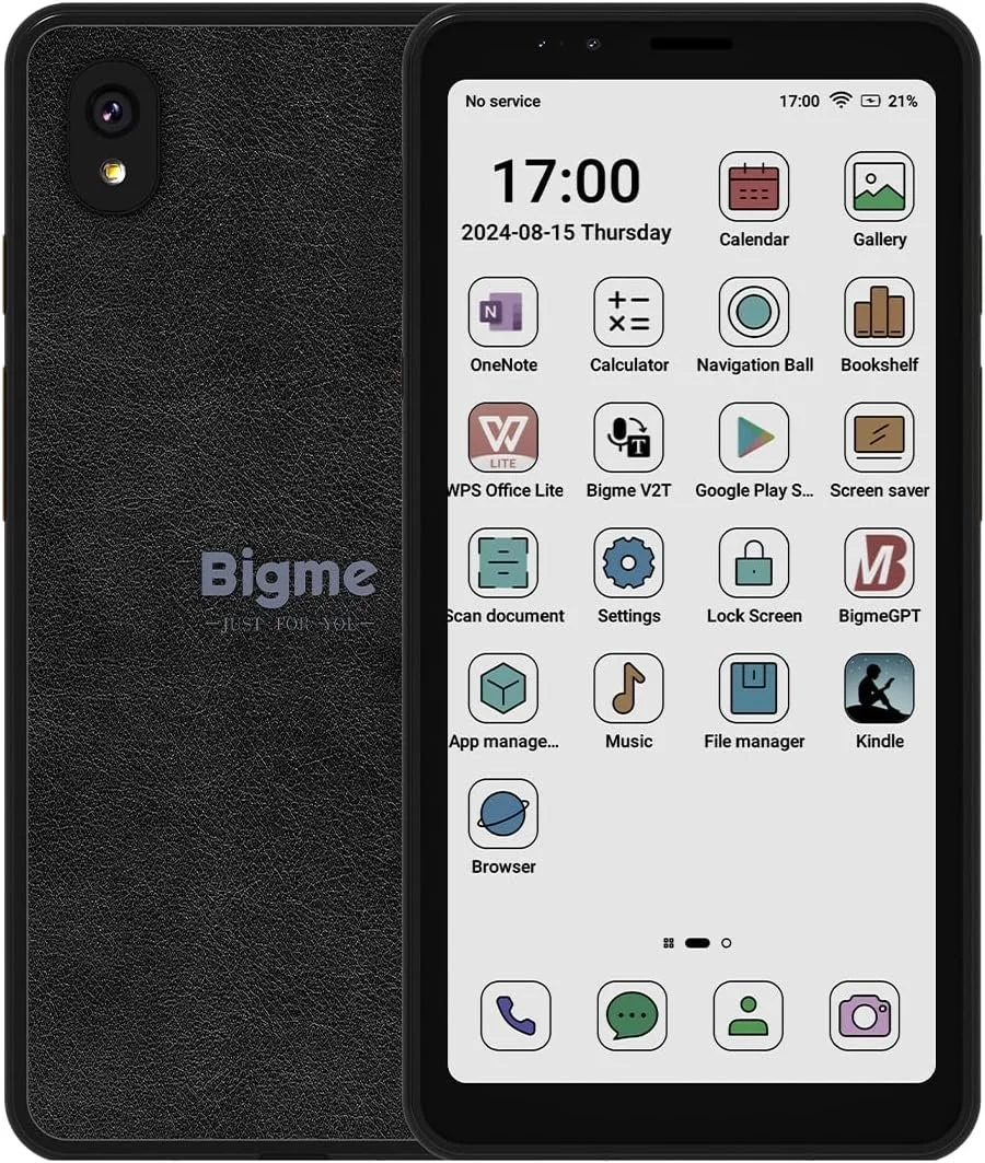 Електронна книга у форматі смартфона 5.84" Bigme HiBreak 6/128 ГБ 4G 1Sim Android 11 Wi-Fi Bluetooth  Кольоровий сенсорний E-Ink екран (1440 × 720) До декількох днів у режимі читання (залежить від використання 4G) Чорний, фото №1