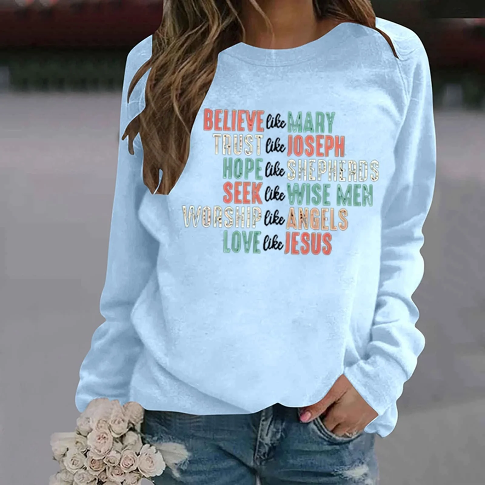 Женская Модная Рождественская Толстовка Рождественская Футболка Женская С Длинным Рукавом Круглый Вырез Милая С Длинным Рукавом Рождественская Рубашка Пуловер Круглый Вырез Свободная Рождественская Толстовка с Принтом Осень Зима Уличная Одежда, фото №5 Женская Модная Рождественская Толстовка Рождественская Футболка Женская С Длинным Рукавом Круглый Вырез Милая С Длинным Рукавом Рождественская Рубашка Пуловер Круглый Вырез Свободная Рождественская Толстовка с Принтом Осень Зима Уличная Одежда, фото №5