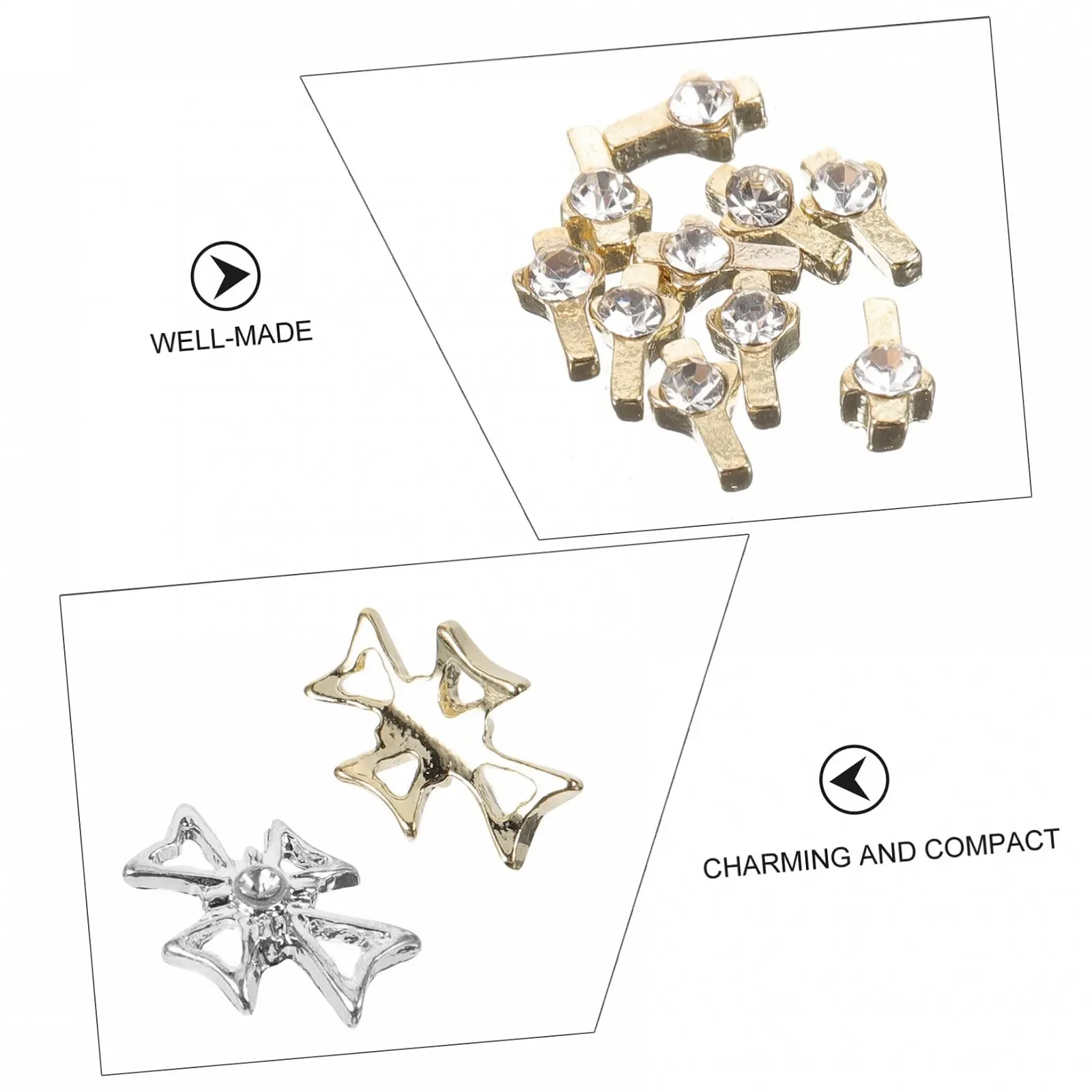 Аксесуари Healvian, 80 шт, украшение для маникюра, подвеска крест для ногтей, блестки для ногтей крест, шармы Дева Мария, крестики, стразы, 3D украшение для ногтей, аксессуары для ногтей, фото №5