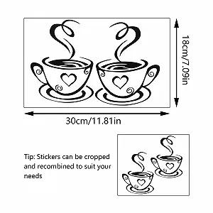 Наклейка для стін Coffee Cup 30 x 18 см Чорний - Фото 1