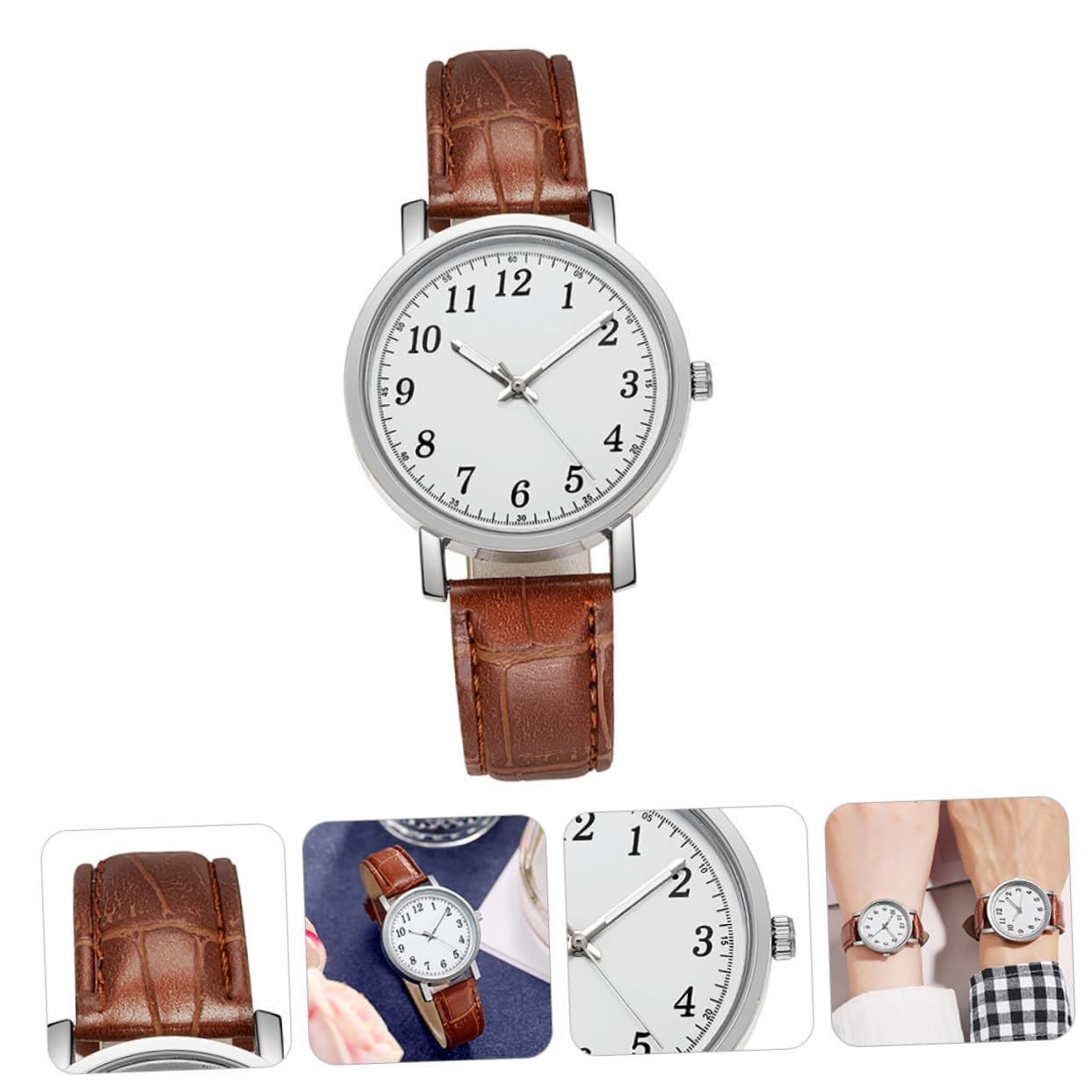 Годинник жіночий PartyKindom з шкіряним ремінцем, фото №7 Годинник жіночий PartyKindom з шкіряним ремінцем, фото №7