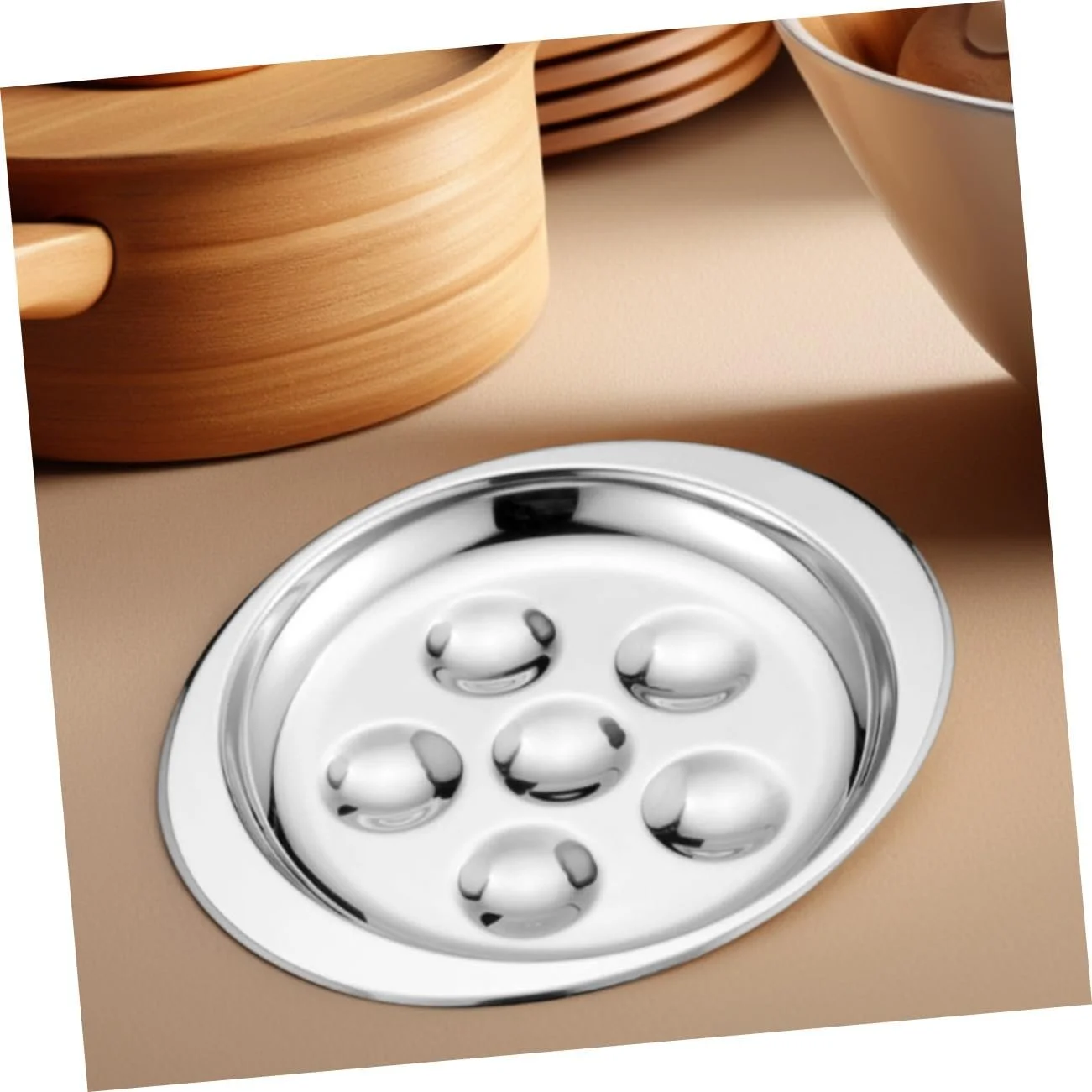 Форми для запікання равликів 2 шт. з нержавіючої сталі з отворами та спеціальним відділенням для яєць, фото №5