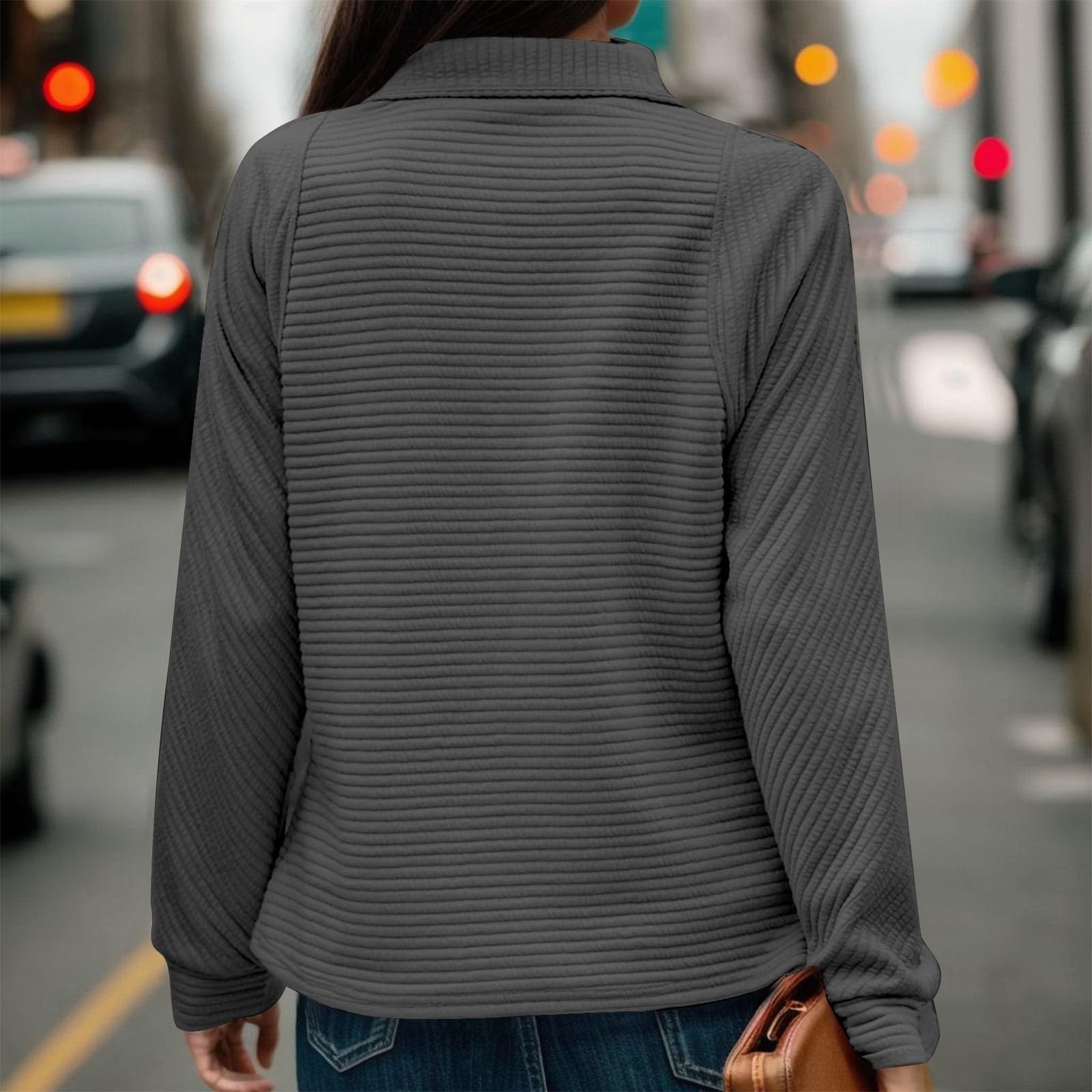 Женский Свитшот Цветные Блоки Свободный Крой Комфортный Длинный Рукав, фото №3 Женский Свитшот Цветные Блоки Свободный Крой Комфортный Длинный Рукав, фото №3