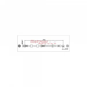 Гальмівний шланг METZGER 4111741 GREENPARTS для MITSUBISHI, передня вісь зліва - Фото 1
