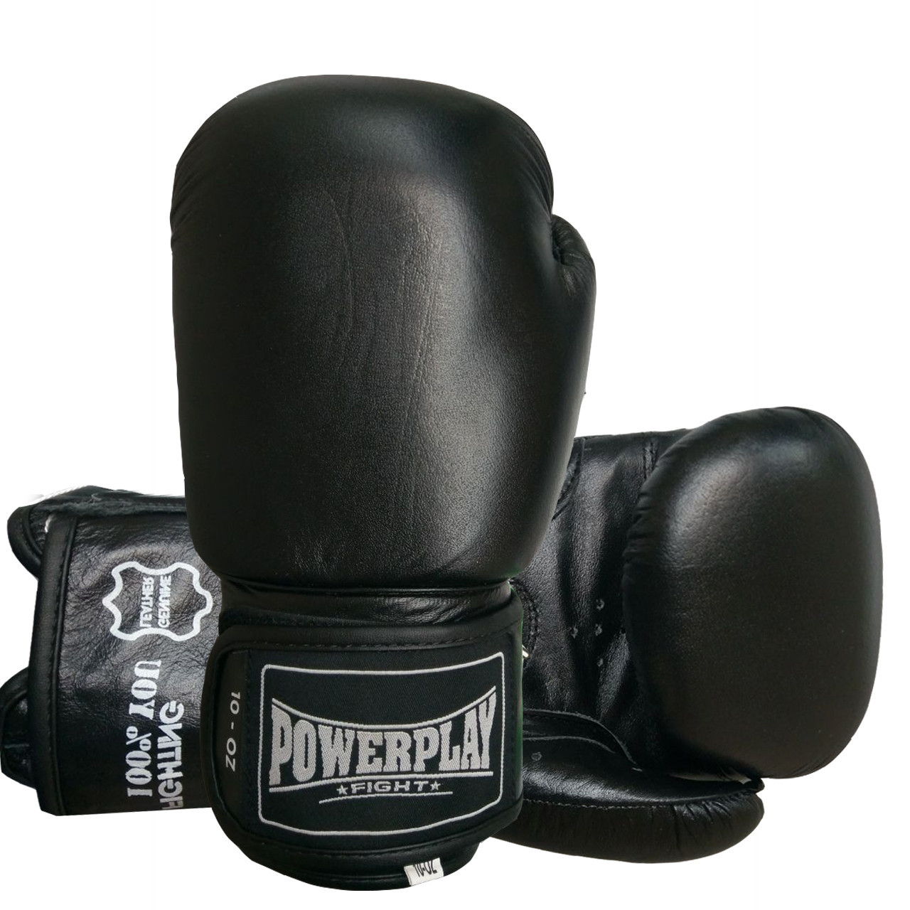Боксерські рукавиці PowerPlay 3088 Impulse Чорні натуральна шкіра 10 унцій, фото №5