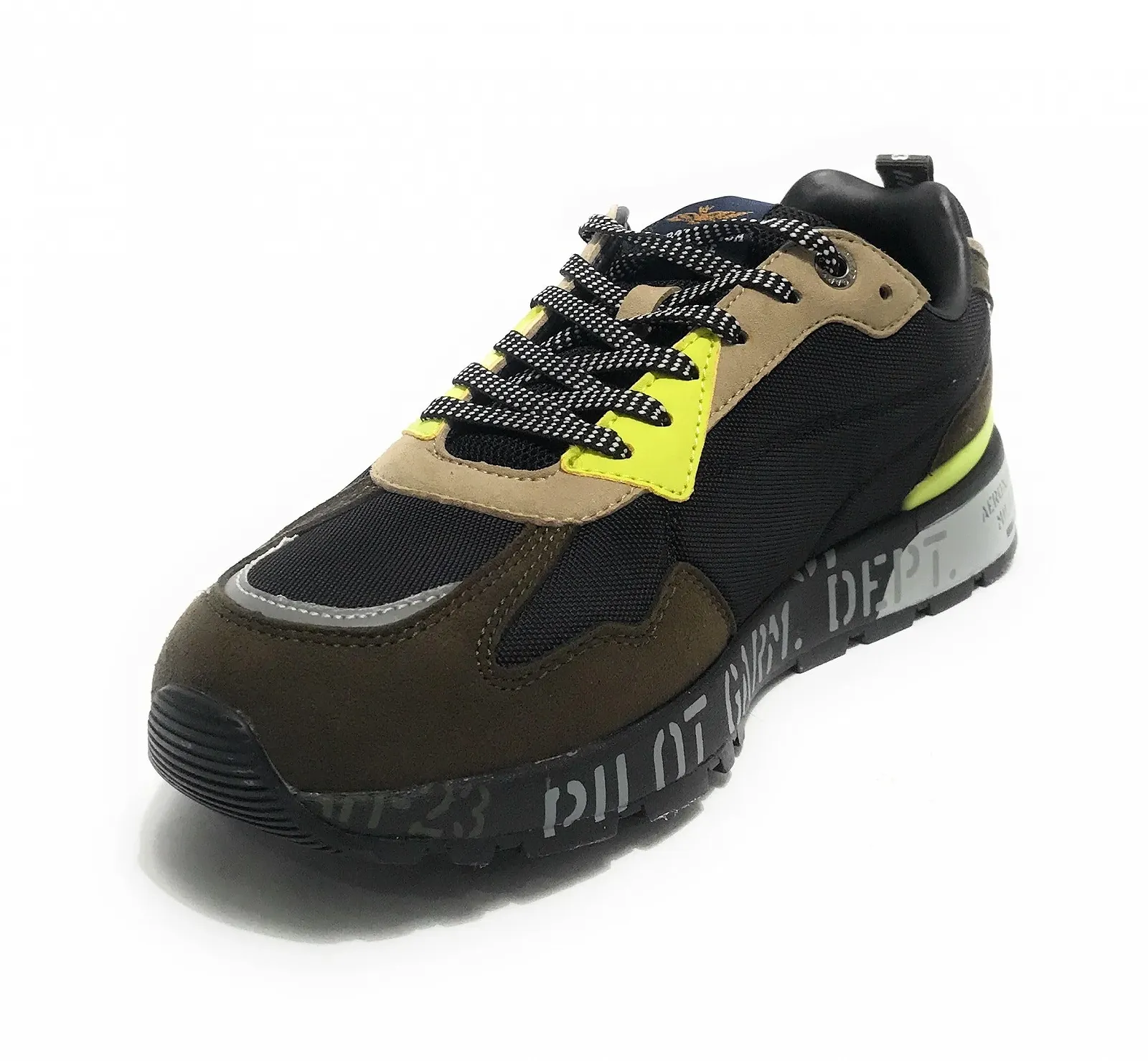 Кросівки Aeronautica Militare ecosuede/Nylon Nero / Verde Militare U25AR01 242SC276CT3380, фото №3 Кросівки Aeronautica Militare ecosuede/Nylon Nero / Verde Militare U25AR01 242SC276CT3380, фото №3