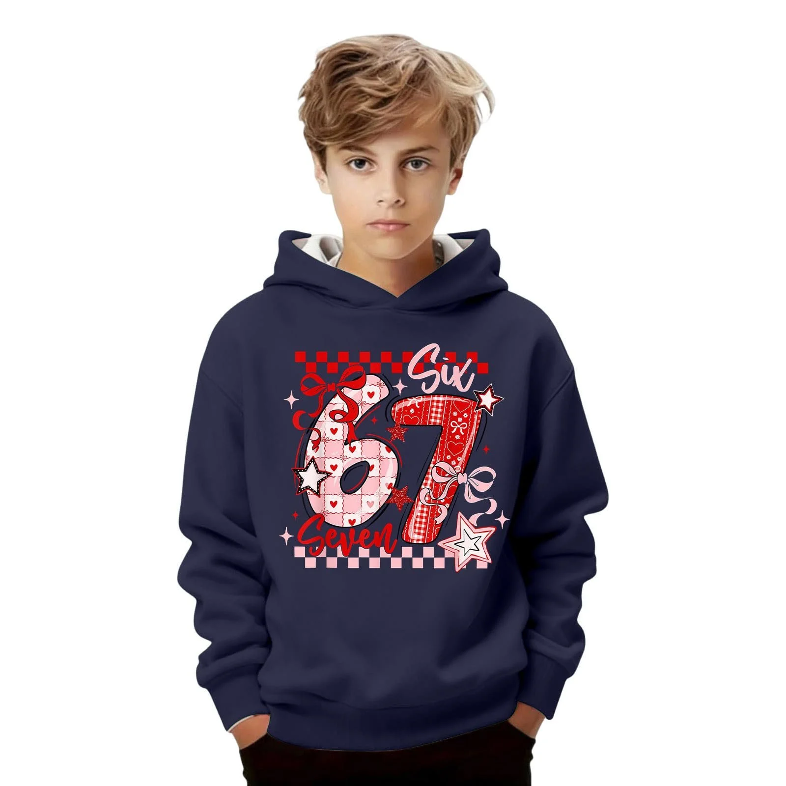 Толстовка Generisch 67 Fun Meme Детская Девочки Мода Drip Meme Пуловер С длинными рукавами Casual Одежда Зима Unisex Разноцветный, фото №1 Толстовка Generisch 67 Fun Meme Детская Девочки Мода Drip Meme Пуловер С длинными рукавами Casual Одежда Зима Unisex Разноцветный, фото №1