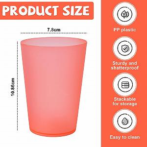 Набір стаканів Пластиковий стакан 350 мл Різнокольоровий, 18 шт synthetic.ua - Фото 1