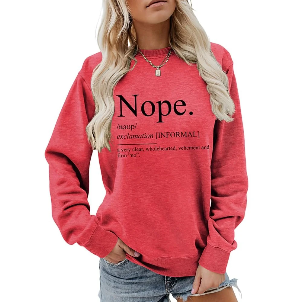 Женский Свитшот MLZHAN Nope Casual, фото №1