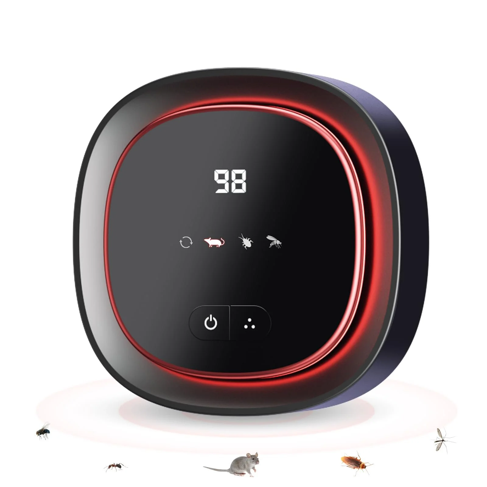 Відлякувач гризунів та комах Ультразвуковий 4 режими 360° USB-C для приміщень, фото №1