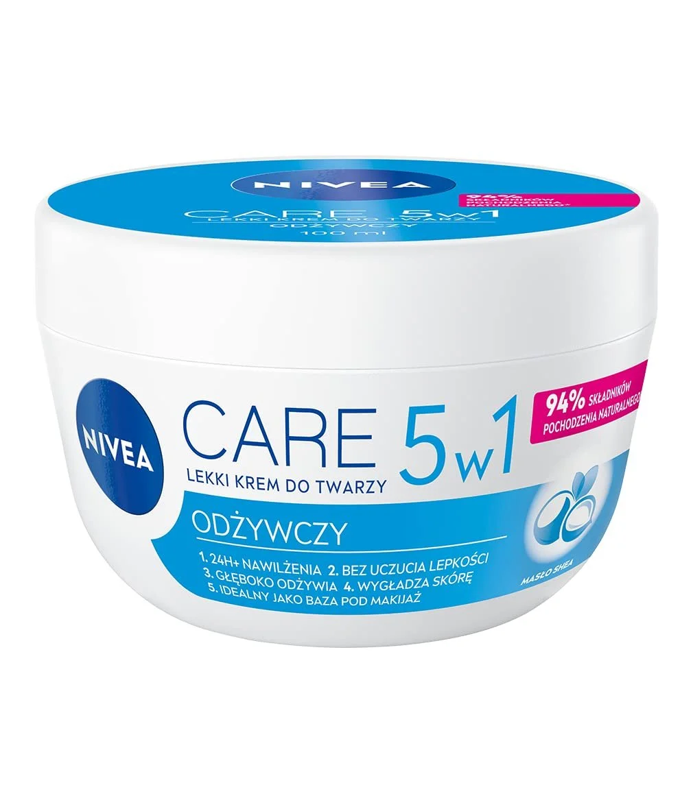 Крем для обличчя NIVEA Care 5-in-1 Nourishing Light зволожувальний живильний легкий 100 мл, фото №1