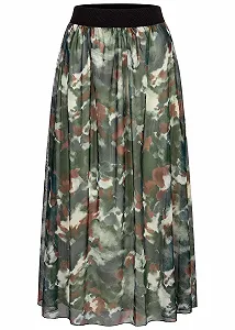 Спідниця Cloud 5ive Longform з леопардовим принтом та еластичним поясом - Фото 1