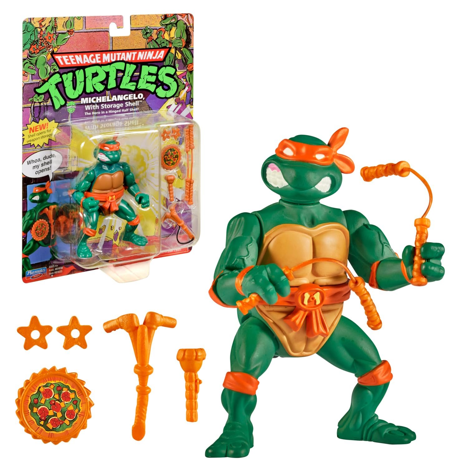 Фигурка Ниндзя Черепашки Classic Collectible Michelangelo 10 см, фото №1