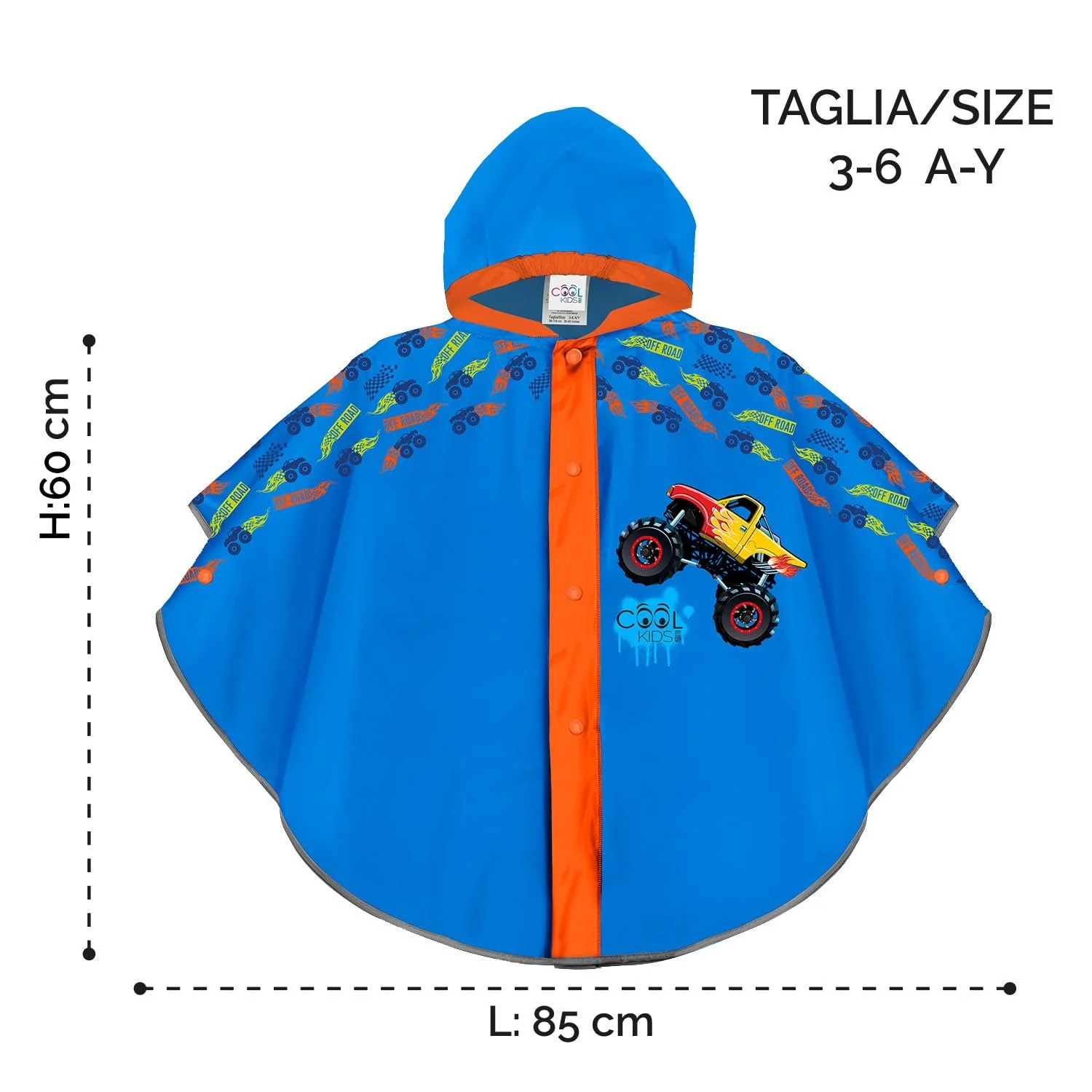 Дощовий плащ-пончо PERLETTI Світловідбиваючий для дітей для малюків, фото №2 Дощовий плащ-пончо PERLETTI Світловідбиваючий для дітей для малюків, фото №2