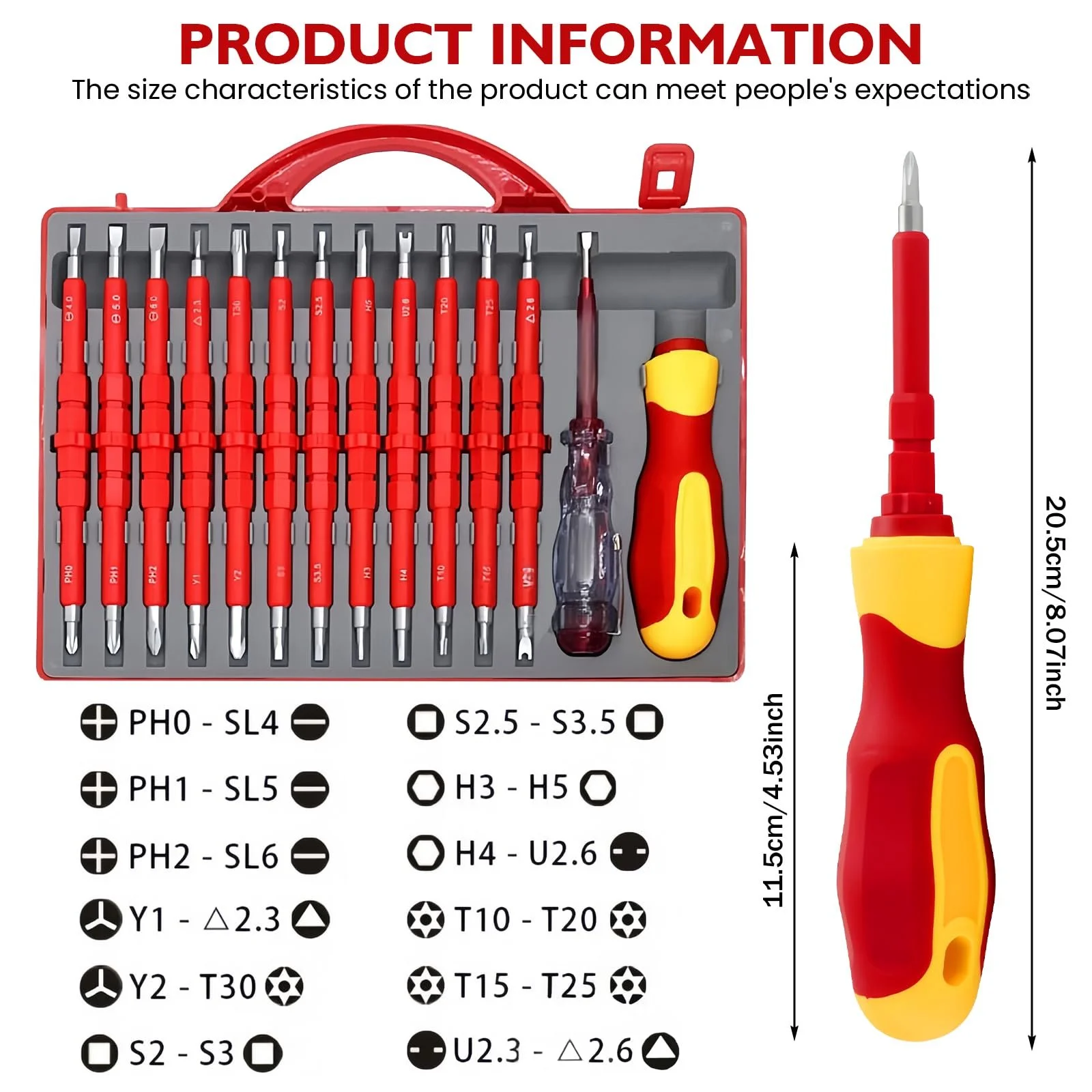 Набір діелектричних викруток 26-в-1 з боксом для зберігання, фото №2