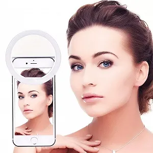 Светодиодное селфи кольцо Selfie Ring Light с USB зарядкой Белый - Фото 1