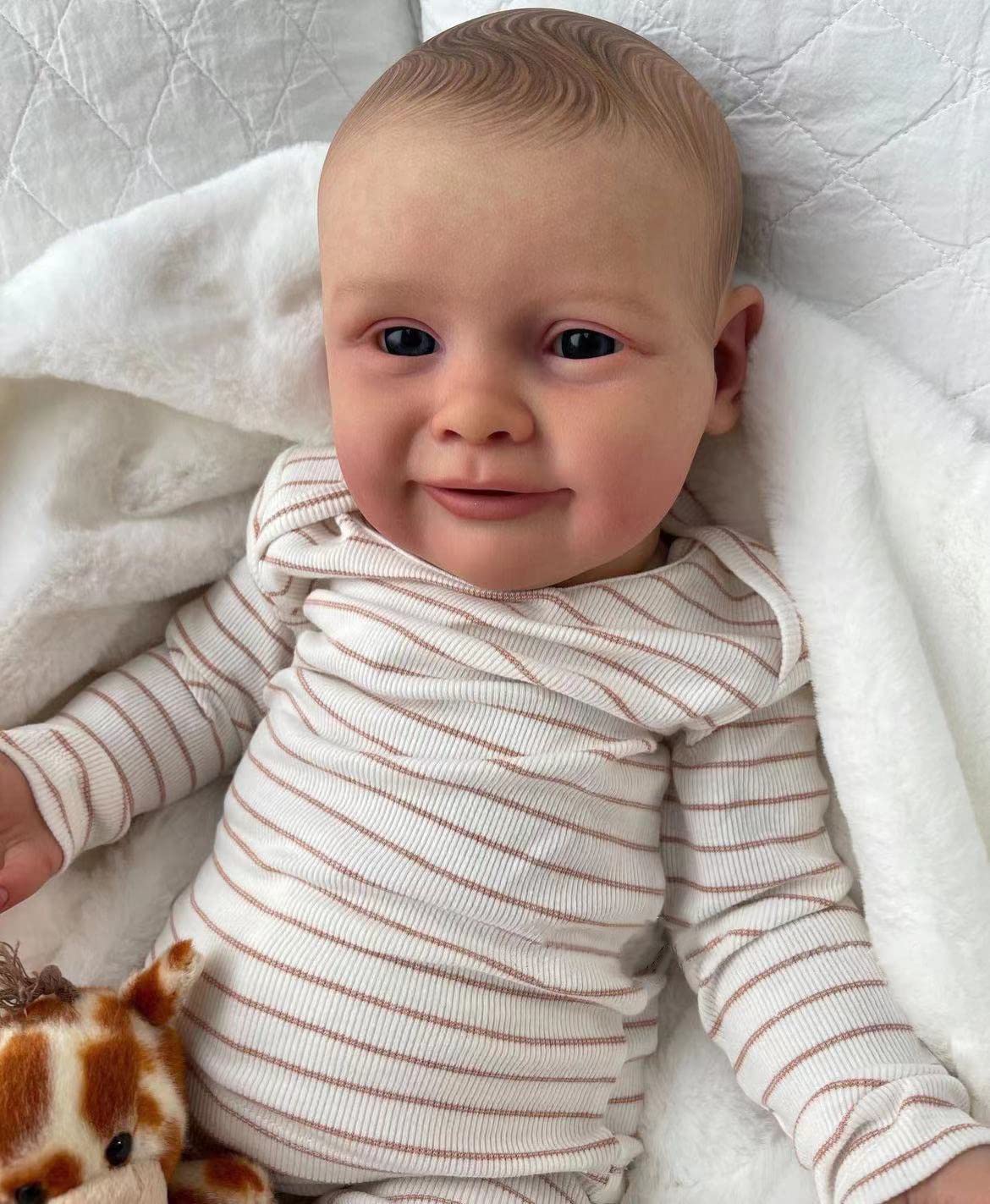 Лялька Zero pam Lifelike Reborn Doll Хлопчик 24 Дюйми Реалістична Усміхнена Новороджена Лялька Кремнієва, фото №1