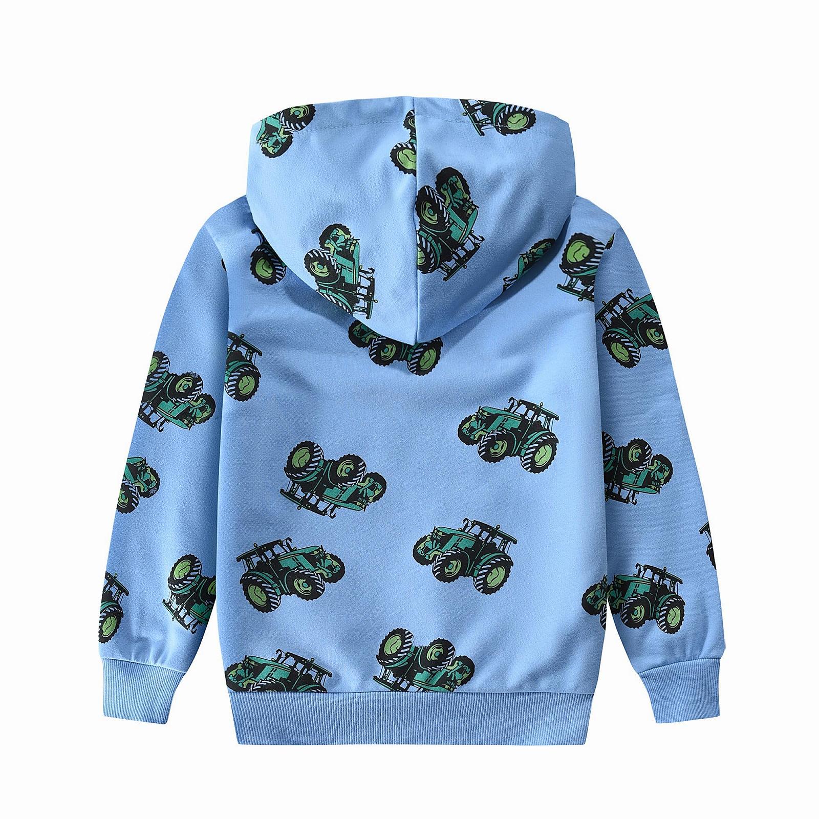 Худі CM-Kid для хлопчиків, з довгими рукавами, кольорові дитячі світшоти з трактором, фото №6