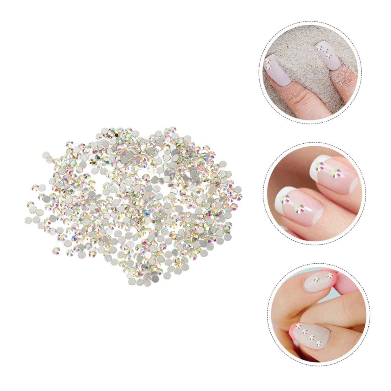 Аксессуары для ногтей COHEALI 2880 штук Кристаллы для ногтей Стразы для дизайна ногтей Плоские камни Крошечные стразы Плоские стеклянные бусины SS10, фото №5