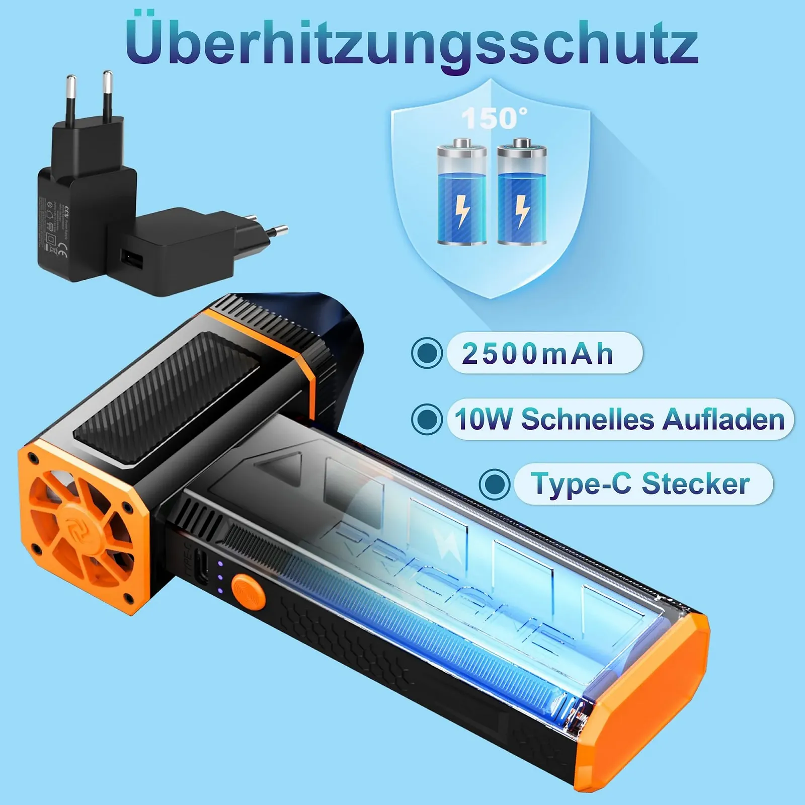 Електричний повітродувка  CCV 3-Speed 130 000 RPM 2500 mAh Type-C Quick Charge, фото №7