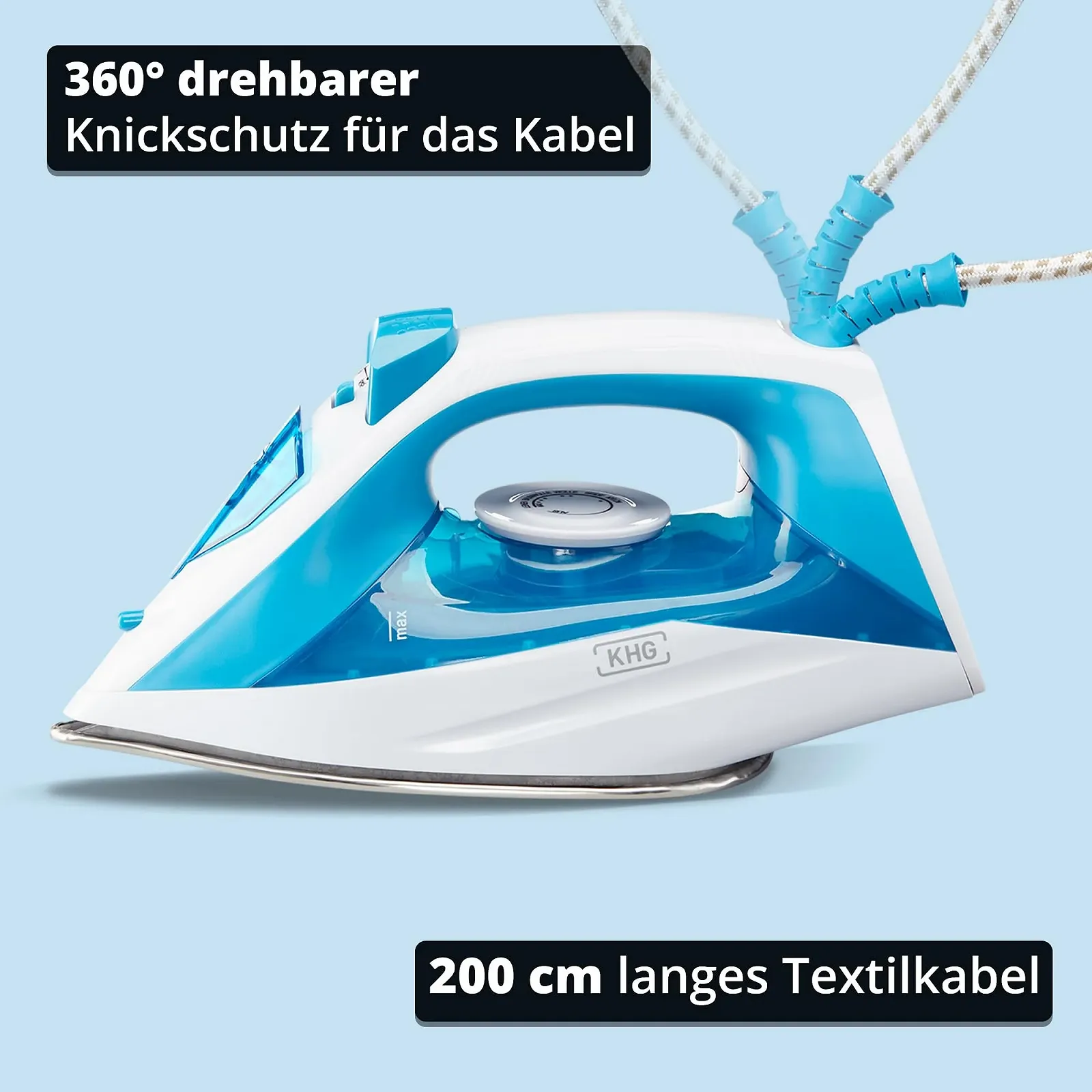 Парова праска KHG DB-1600WB 1600 Вт 200 мл, фото №5