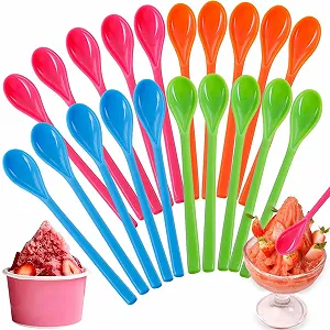 Довгі ложки, 20 шт, Різні кольори - Фото 1