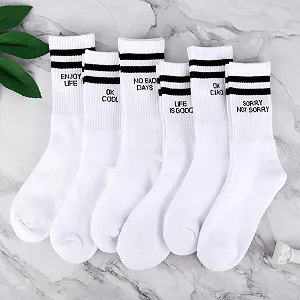 Теннисные носки Belloxis 6 пар Женские 6-8 Мужские 43-46 Спортивные носки Белые synthetic.ua - Фото 1