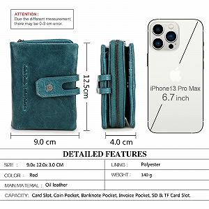 Гаманець Contacts Шкіряний Bifold/Trifold для монет, карт, з кишенею на блискавці, клатч synthetic.ua - Фото 1