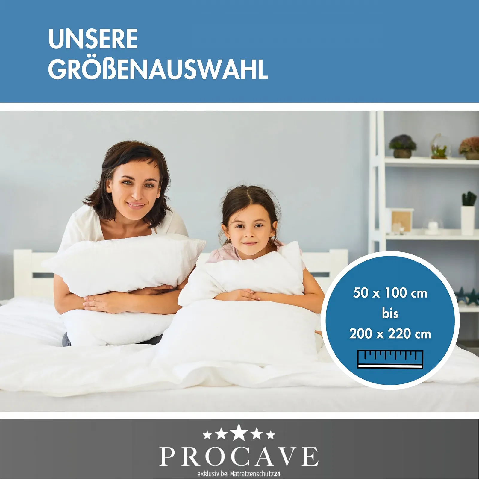 Протектор для матраца PROCAVE Nub для ламельної рами різних розмірів 90 x 200 см, дихаючий, нековзкий та придатний для прання, фото №6