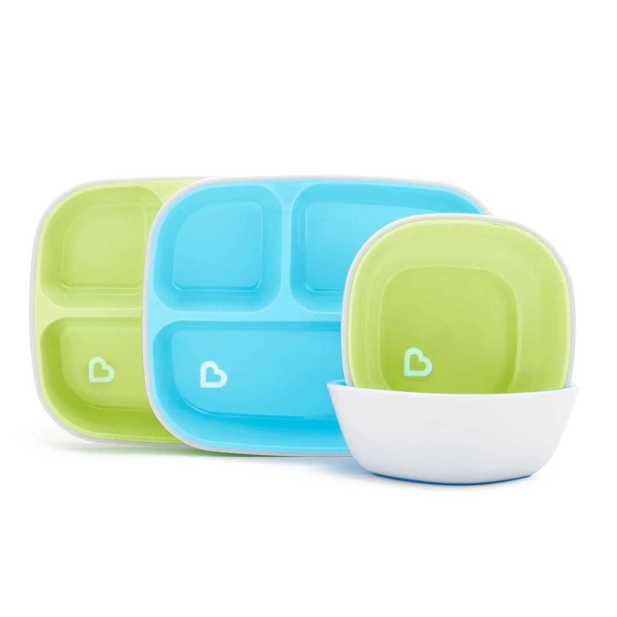 Дитячі тарілки, від 6 місяців, без BPA, синьо-зелений, фото №1 Дитячі тарілки, від 6 місяців, без BPA, синьо-зелений, фото №1