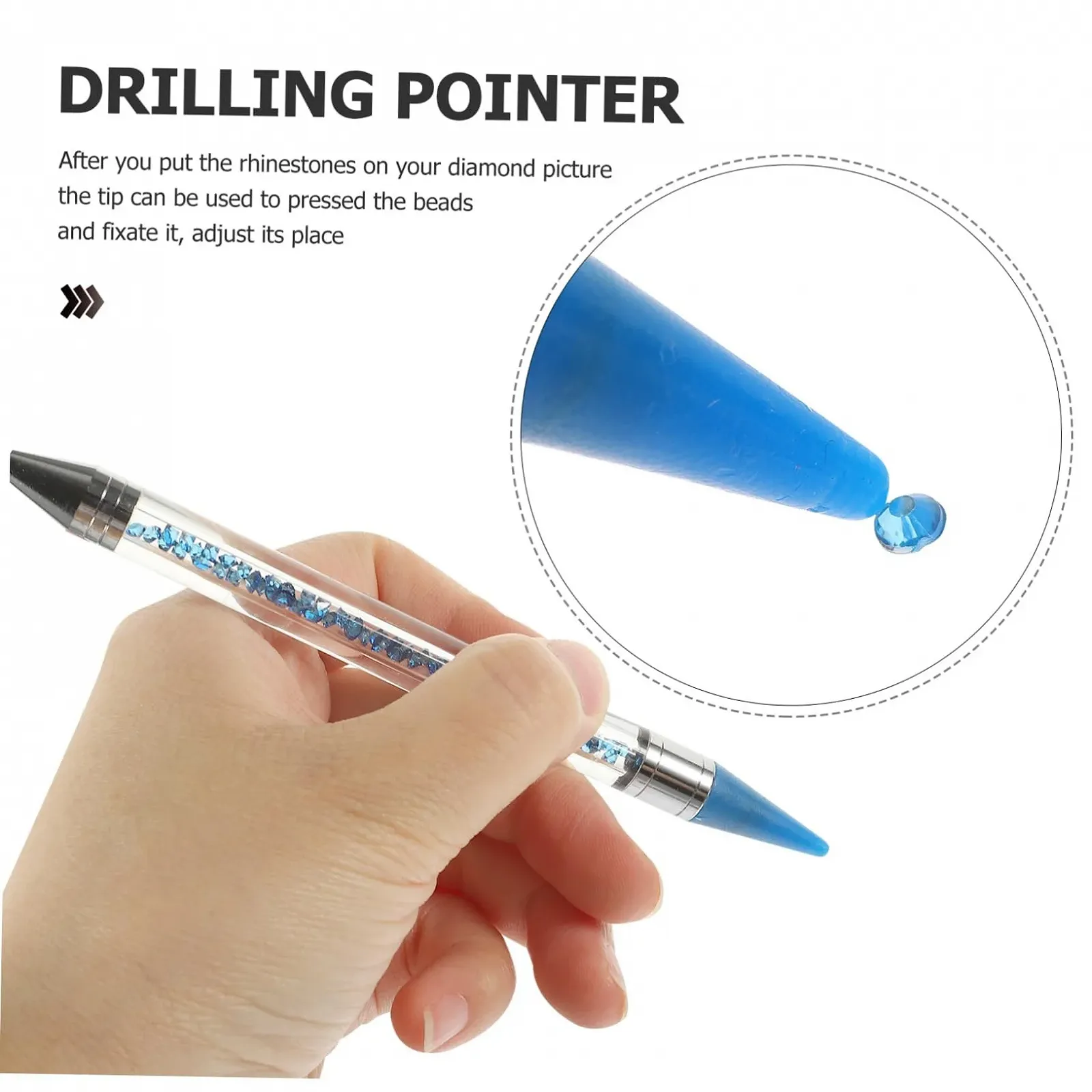 Набор для маникюра FRCOLOR 2 шт. Многофункциональный инструмент для точечной росписи Стразы Декоративная ручка для ногтей и поделок Синий, фото №7