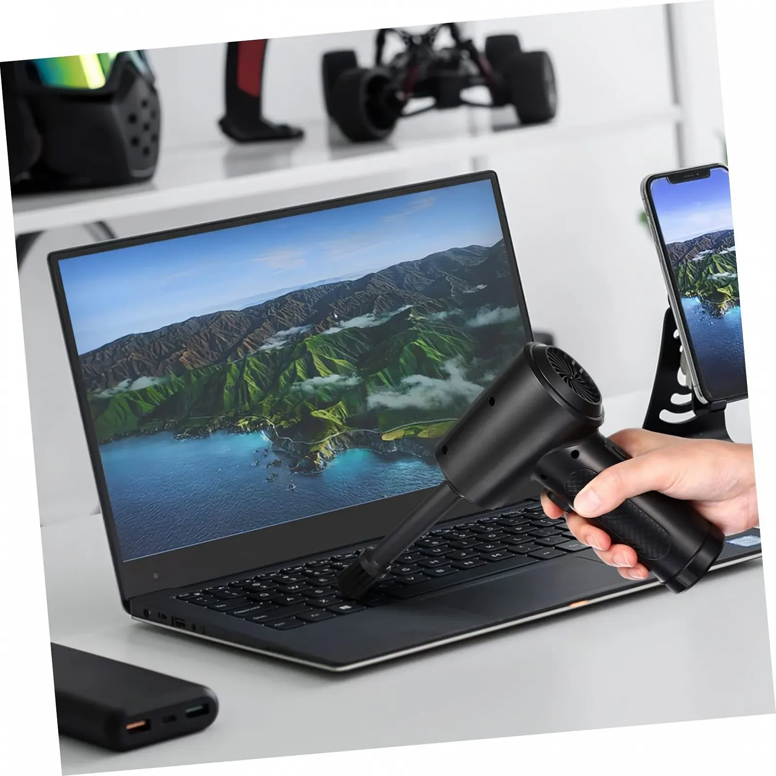 Электрическая воздуходувка Angoily Портативная аккумуляторная беспроводная, фото №6 Электрическая воздуходувка Angoily Портативная аккумуляторная беспроводная, фото №6