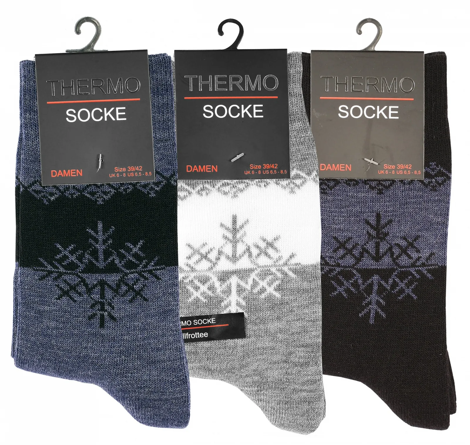 Термоноски VCA Женские 3 пары, Зимние носки с махровой тканью внутри, фото №2