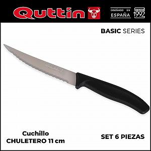 Набор ножей Bistec Quttin 189697, 6 шт., пила, 11 см, Basic, разноцветный synthetic.ua - Фото 1