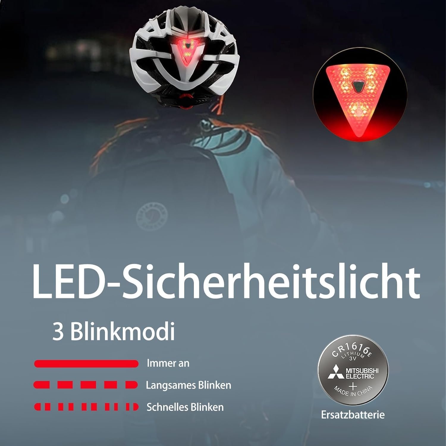 Велосипедний шолом KINGLEAD MTB з магнітним козирком і LED заднім ліхтарем, фото №3